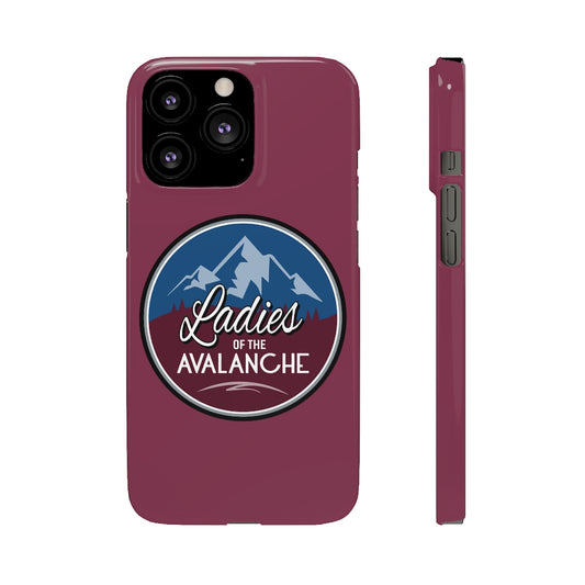 Ladies Of The Avalanche Snap Phone Cases in Burgundy