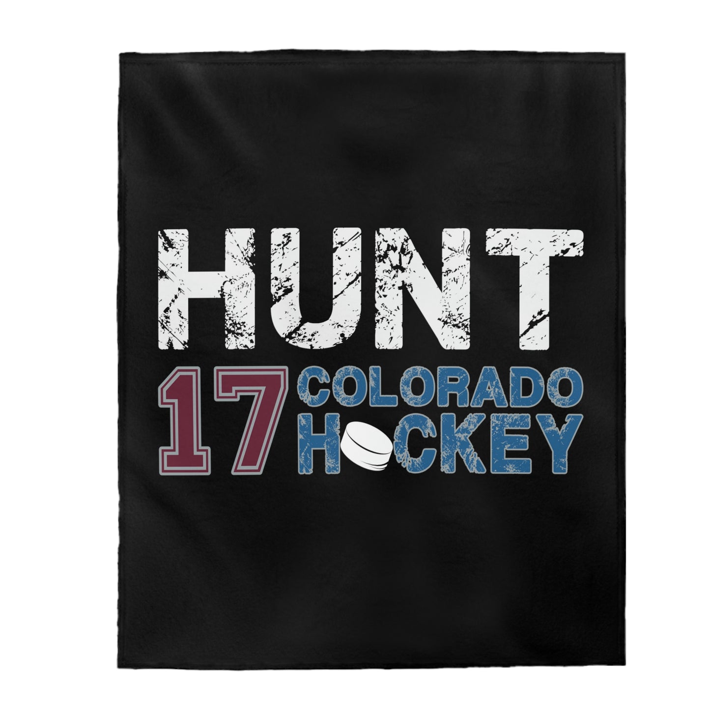 Hunt 17 Colorado Hockey Velveteen Plush Blanket