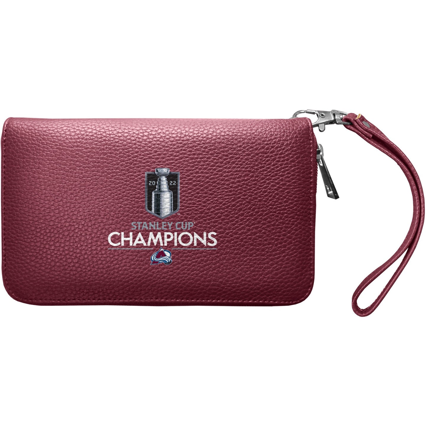 Colorado Avalanche Stanley Cup Champions Design Zip Organizer Wristlet Wallet