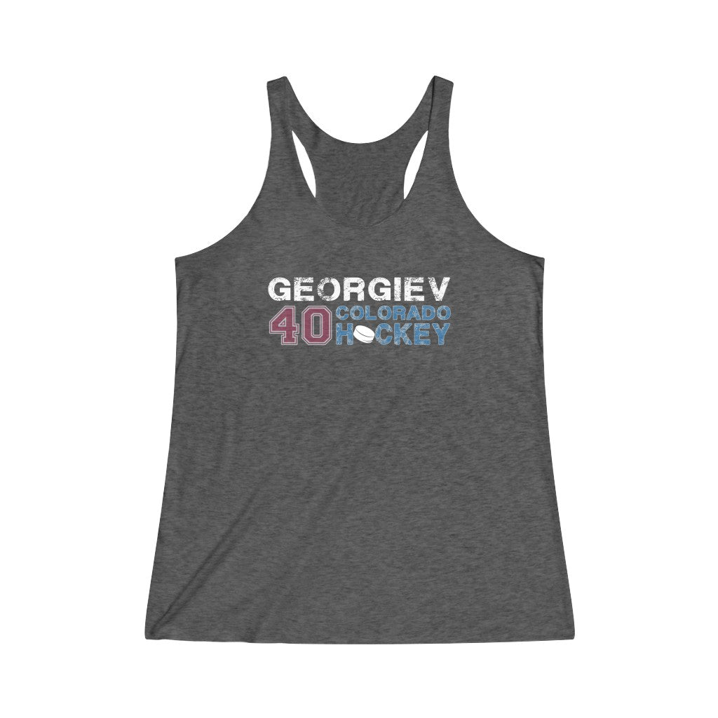 Georgiev 40 Colorado Hockey Women's Tri-Blend Racerback Tank Top