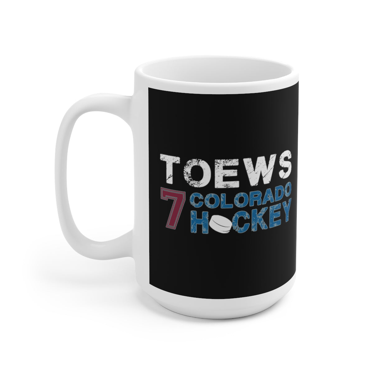 Toews 7 Colorado Hockey Ceramic Coffee Mug In Black, 15oz