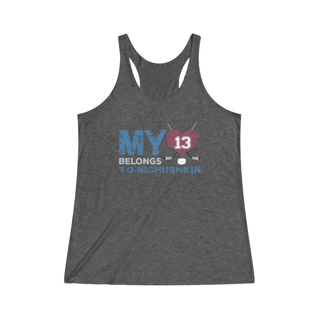 My Heart Belongs To Nichushkin Tri-Blend Racerback Tank Top