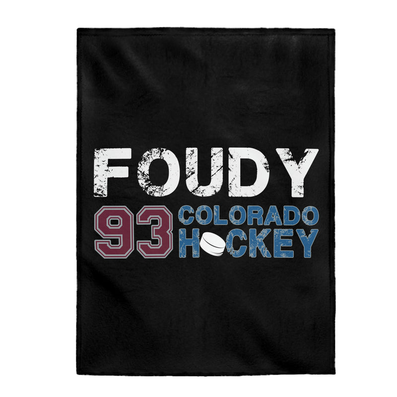 Foudy 93 Colorado Hockey Velveteen Plush Blanket