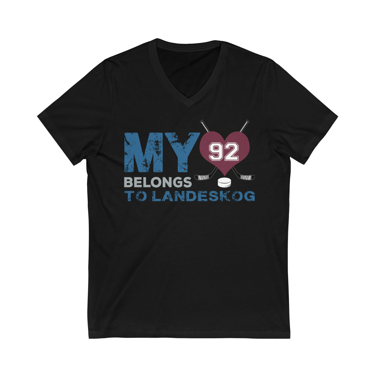 My Heart Belongs To Landeskog Unisex V-Neck Tee