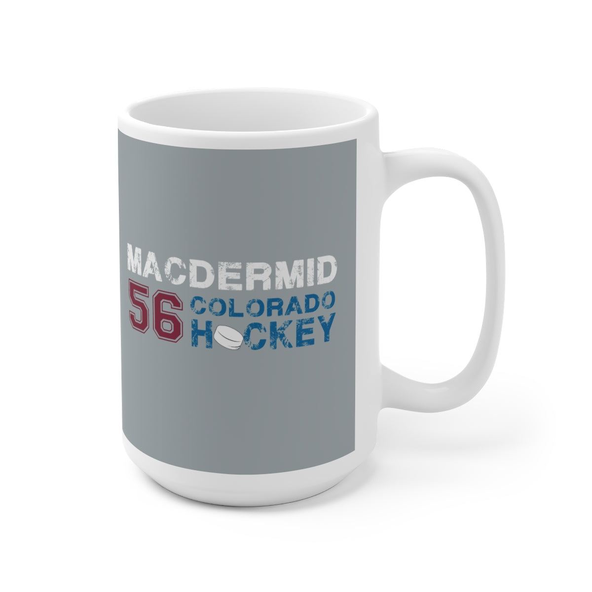 MacDermid 56 Colorado Hockey Ceramic Coffee Mug In Silver, 15oz