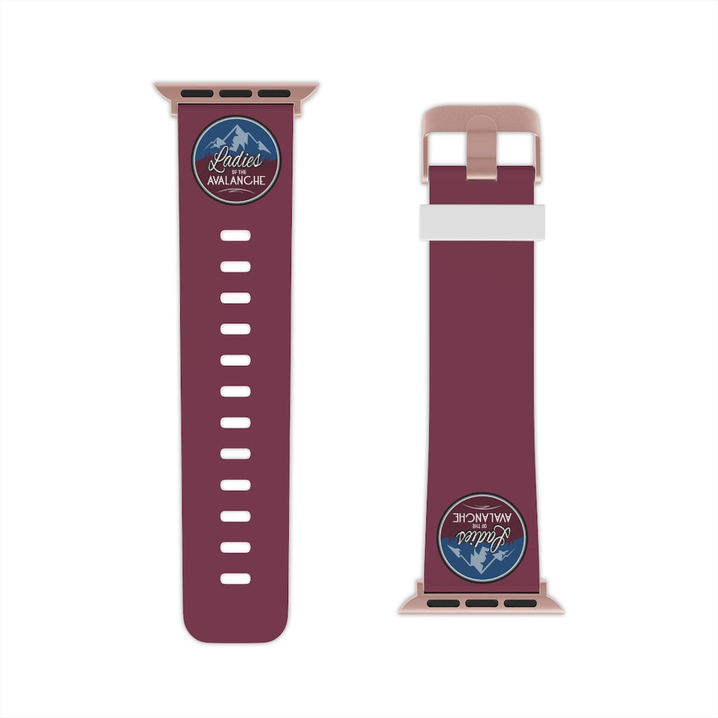 Ladies Of The Avalanche Apple Watch Band In Burgundy