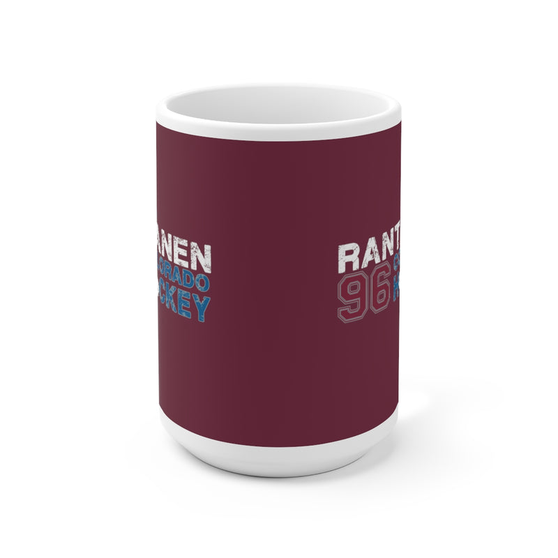 Rantanen 96 Colorado Hockey Ceramic Coffee Mug In Burgundy, 15oz