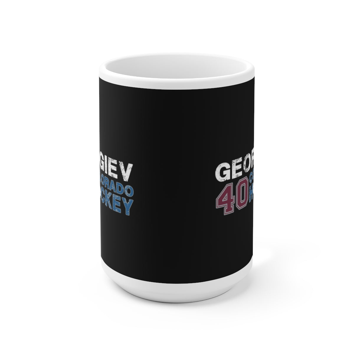 Geogiev 40 Colorado Hockey Ceramic Coffee Mug In Black, 15oz