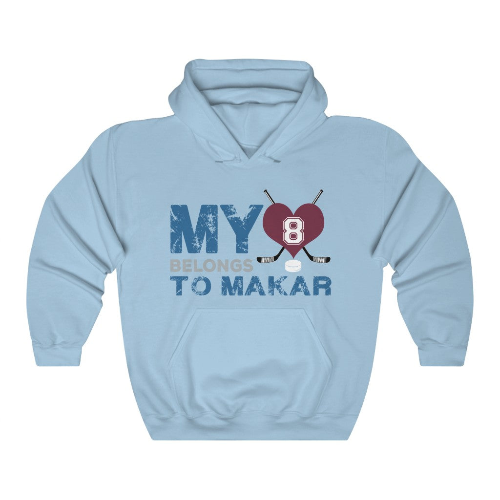 My Heart Belongs To Makar Colorado Avalanche Hockey Unisex Hooded Sweatshirt