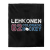 Lehkonen 62 Colorado Hockey Velveteen Plush Blanket