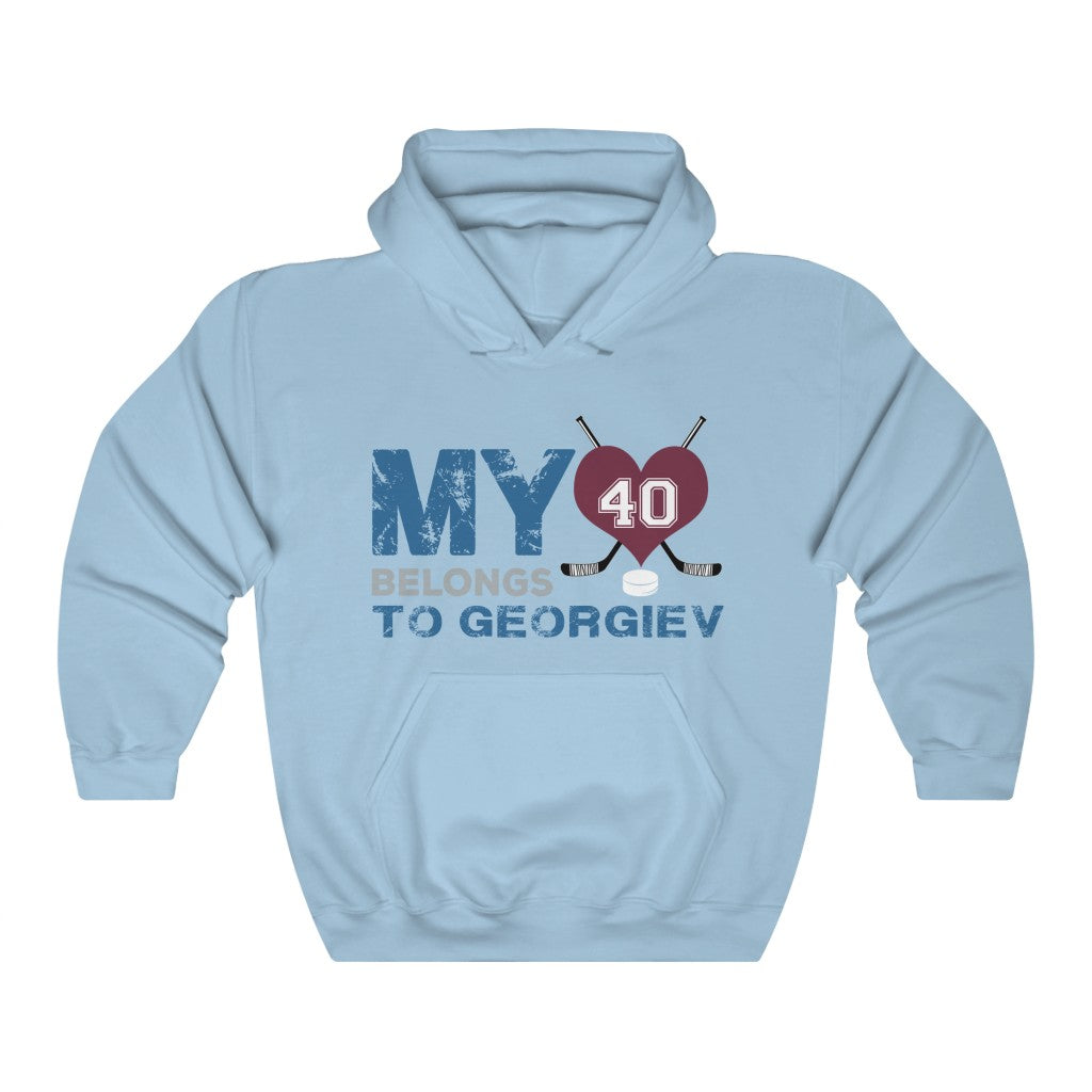 My Heart Belongs To Georgiev Colorado Avalanche Hockey Unisex Hooded Sweatshirt