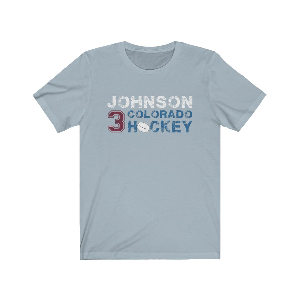 Johnson 3 Colorado Hockey Unisex Jersey Tee