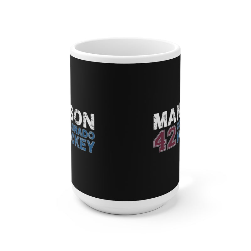 Manson 42 Colorado Hockey Ceramic Coffee Mug In Black, 15oz