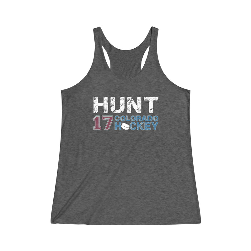 Hunt 17 Colorado Hockey Women's Tri-Blend Racerback Tank Top