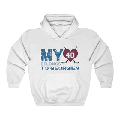 My Heart Belongs To Georgiev Colorado Avalanche Hockey Unisex Hooded Sweatshirt