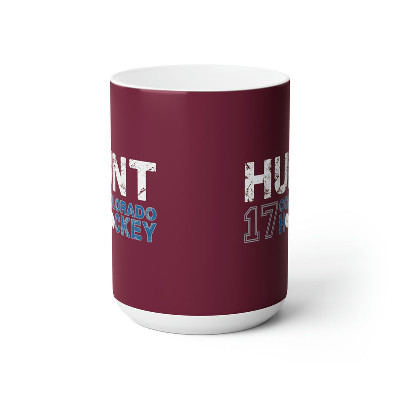 Hunt 17 Colorado Hockey Ceramic Coffee Mug In Burgundy, 15oz