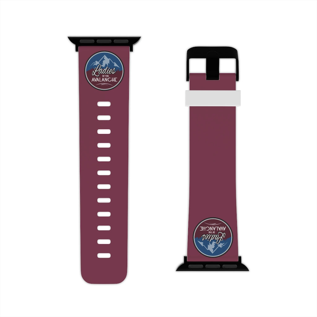 Ladies Of The Avalanche Apple Watch Band In Burgundy