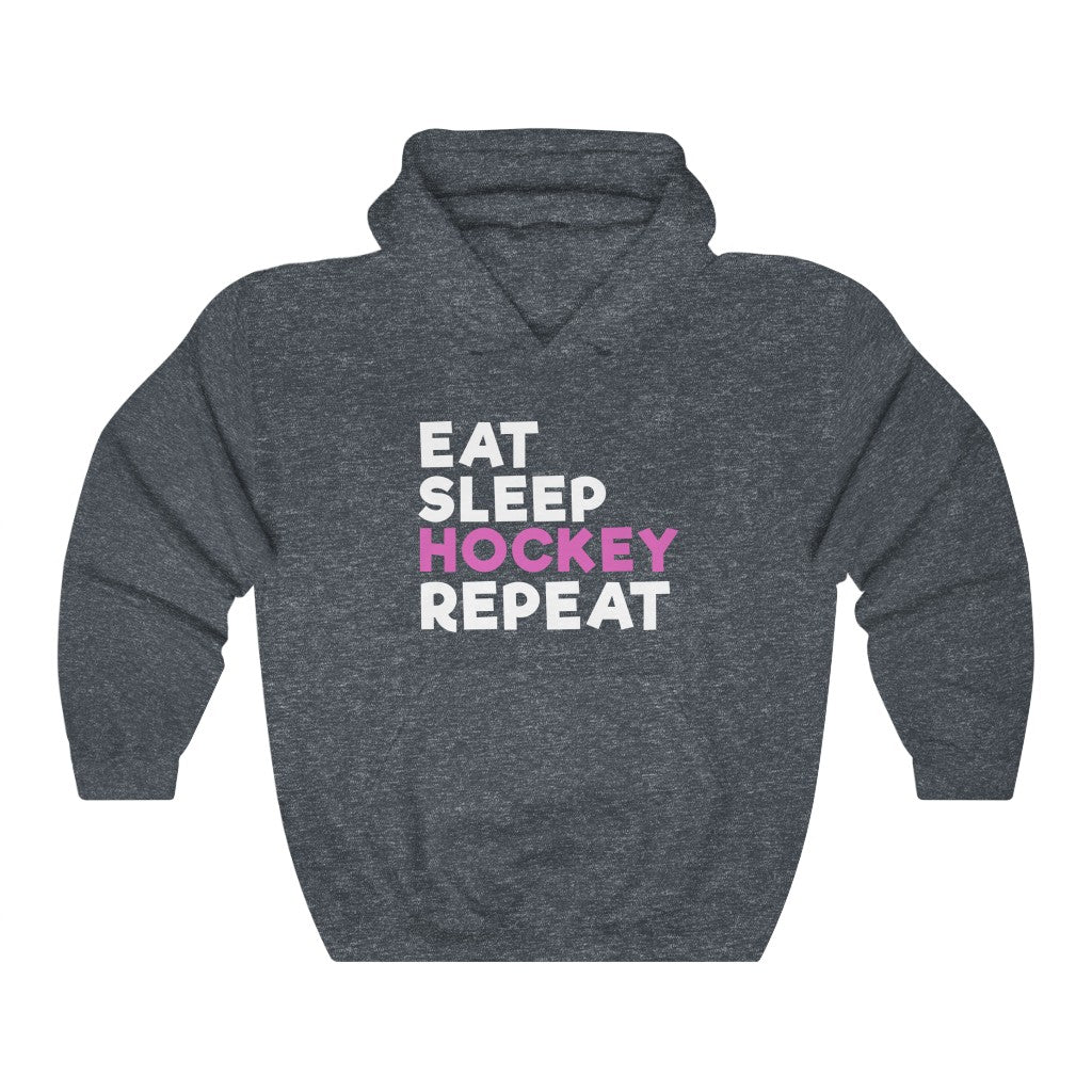 "Eat Sleep Hockey Repeat" Unisex Hooded Sweatshirt