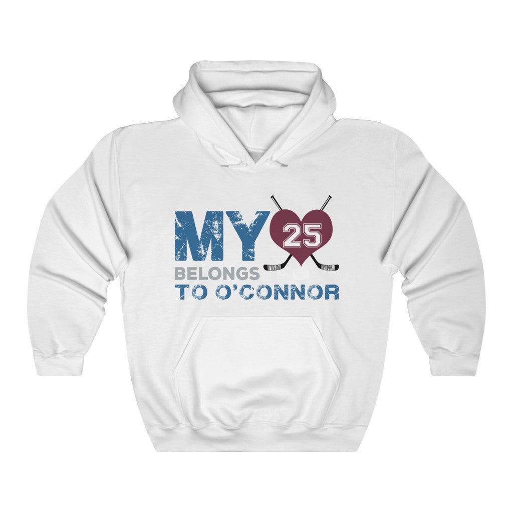 My Heart Belongs To O'Connor Colorado Avalanche Hockey Unisex Hooded Sweatshirt