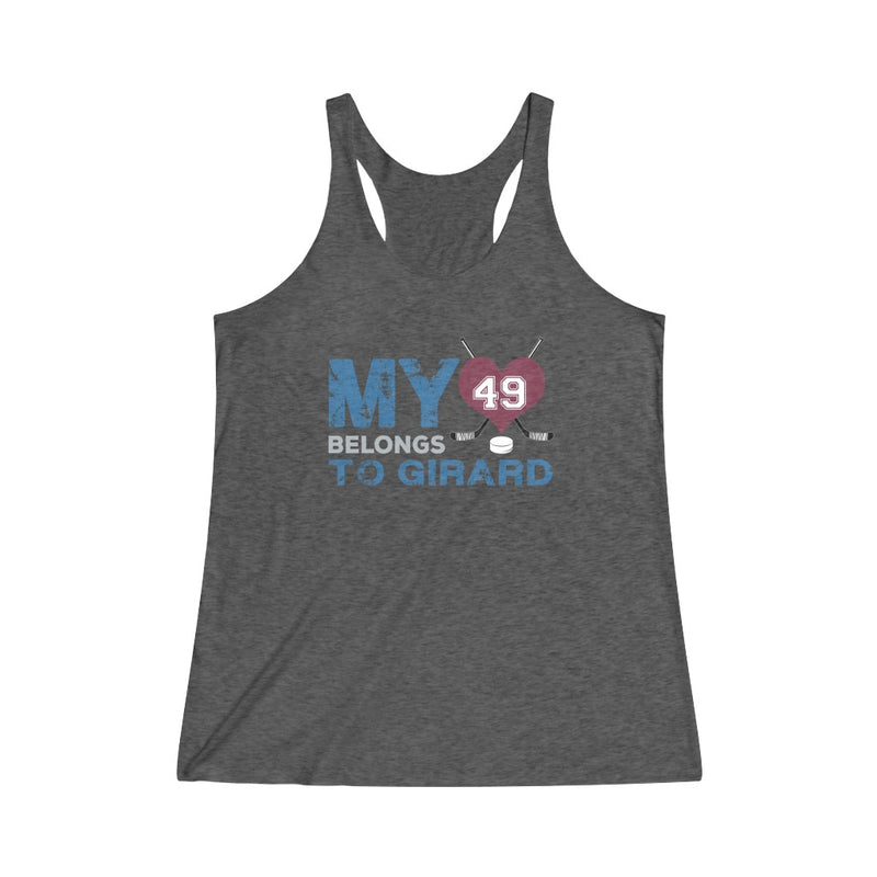 My Heart Belongs To Girard Tri-Blend Racerback Tank Top