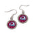 Colorado Avalanche Round Dangle Earrings