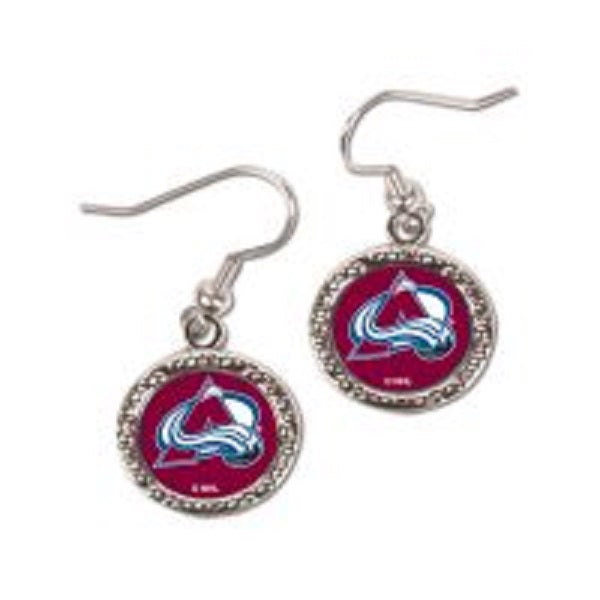 Colorado Avalanche Round Dangle Earrings
