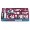 Colorado Avalanche Stanley Cup Champions Acrylic License Plate