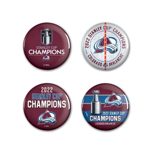 Colorado Avalanche 2022 Stanley Cup Champions Four Button Pack
