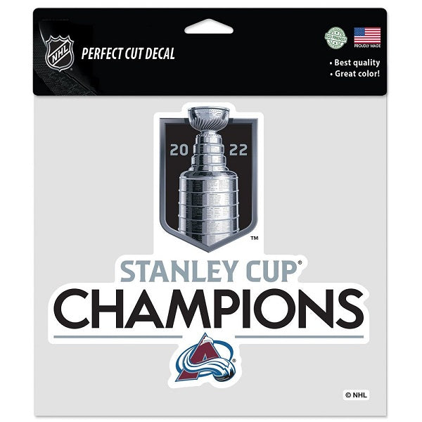 Colorado Avalanche Stanley Cup Champions Perfect Cut Decal, 8x8"