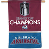 Colorado Avalanche Stanley Cup Champions Vertical Flag