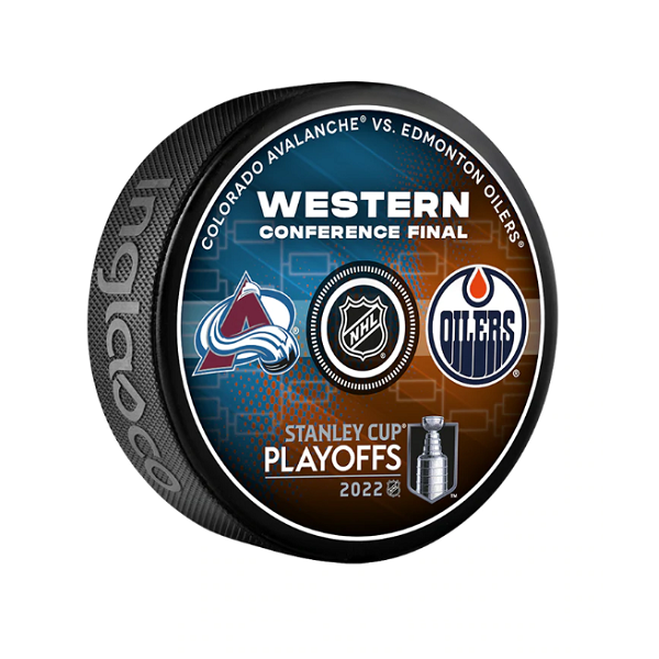 Colorado Avalanche vs. Edmonton Oilers Round 3 Western Conference Final  Match-Up Souvenir Hockey Puck