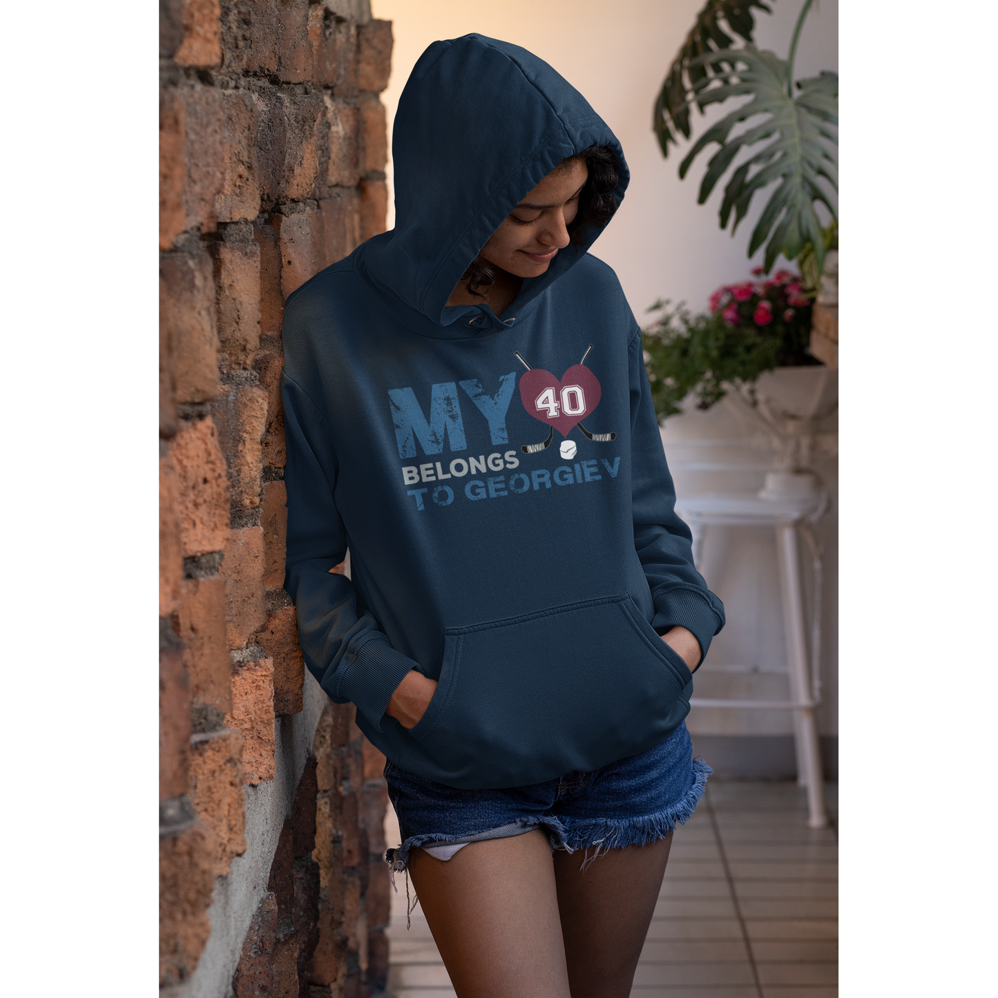 My Heart Belongs To Georgiev Colorado Avalanche Hockey Unisex Hooded Sweatshirt