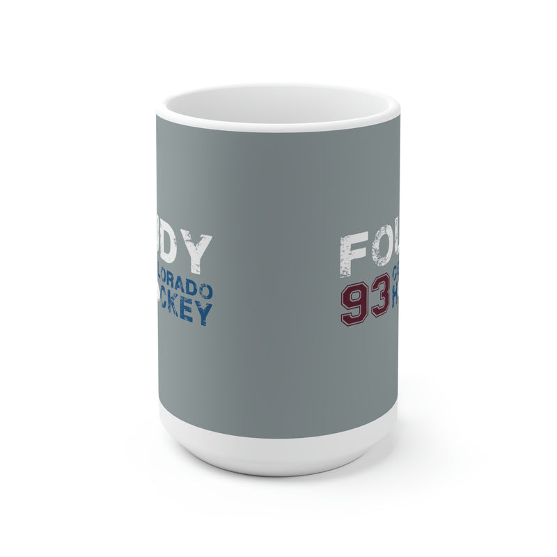 Foudy 93 Colorado Hockey Ceramic Coffee Mug In Silver, 15oz