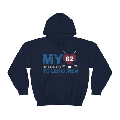 My Heart Belongs To Lehkonen Colorado Avalanche Hockey Unisex Hooded Sweatshirt