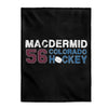 MacDermid 56 Colorado Hockey Velveteen Plush Blanket