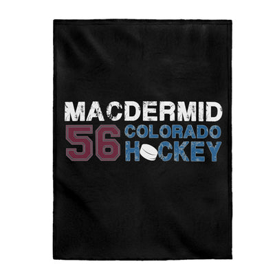 MacDermid 56 Colorado Hockey Velveteen Plush Blanket