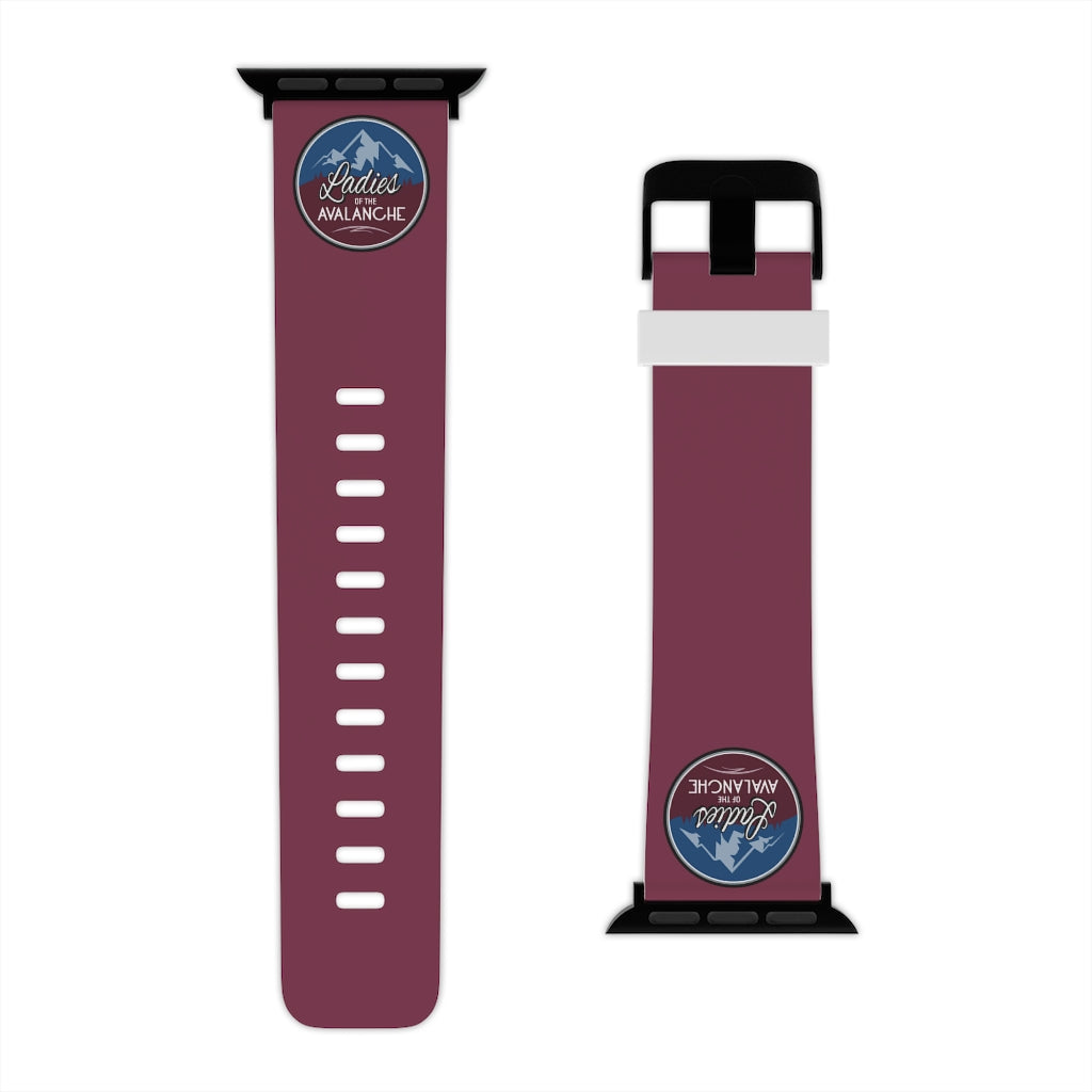 Ladies Of The Avalanche Apple Watch Band In Burgundy