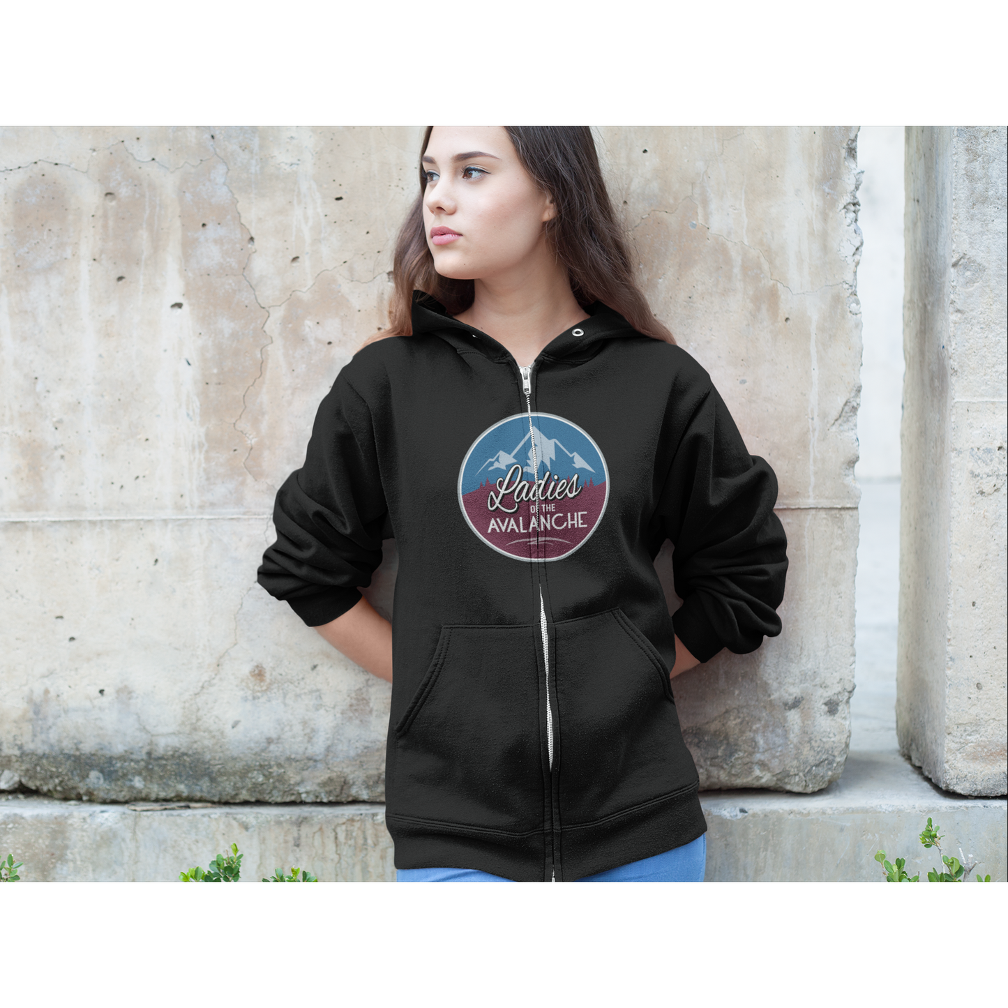 Ladies Of The Avalanche Unisex Fit Full Zip Hoodie Sweatshirt