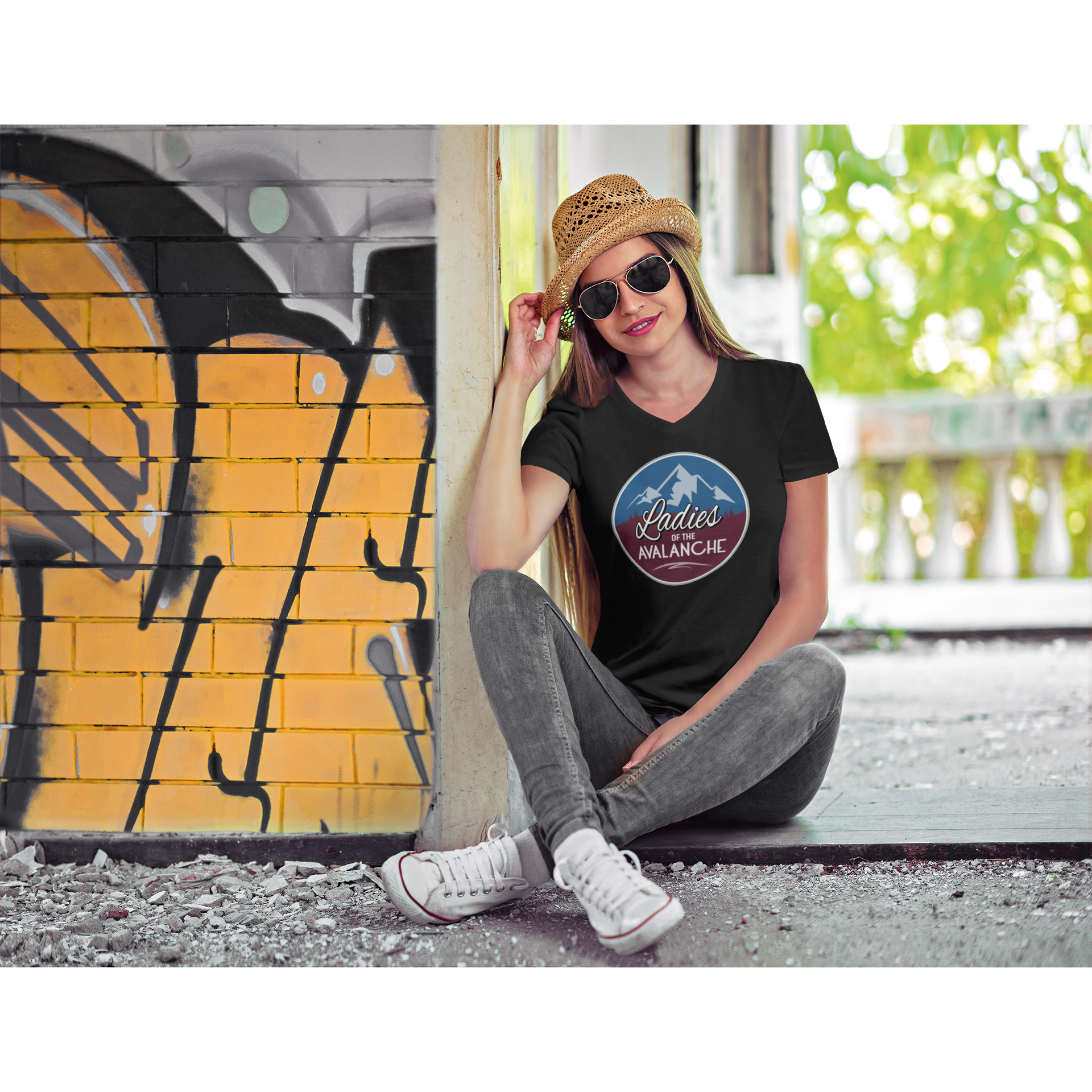 Ladies Of The Avalanche Unisex Jersey V-Neck Tee