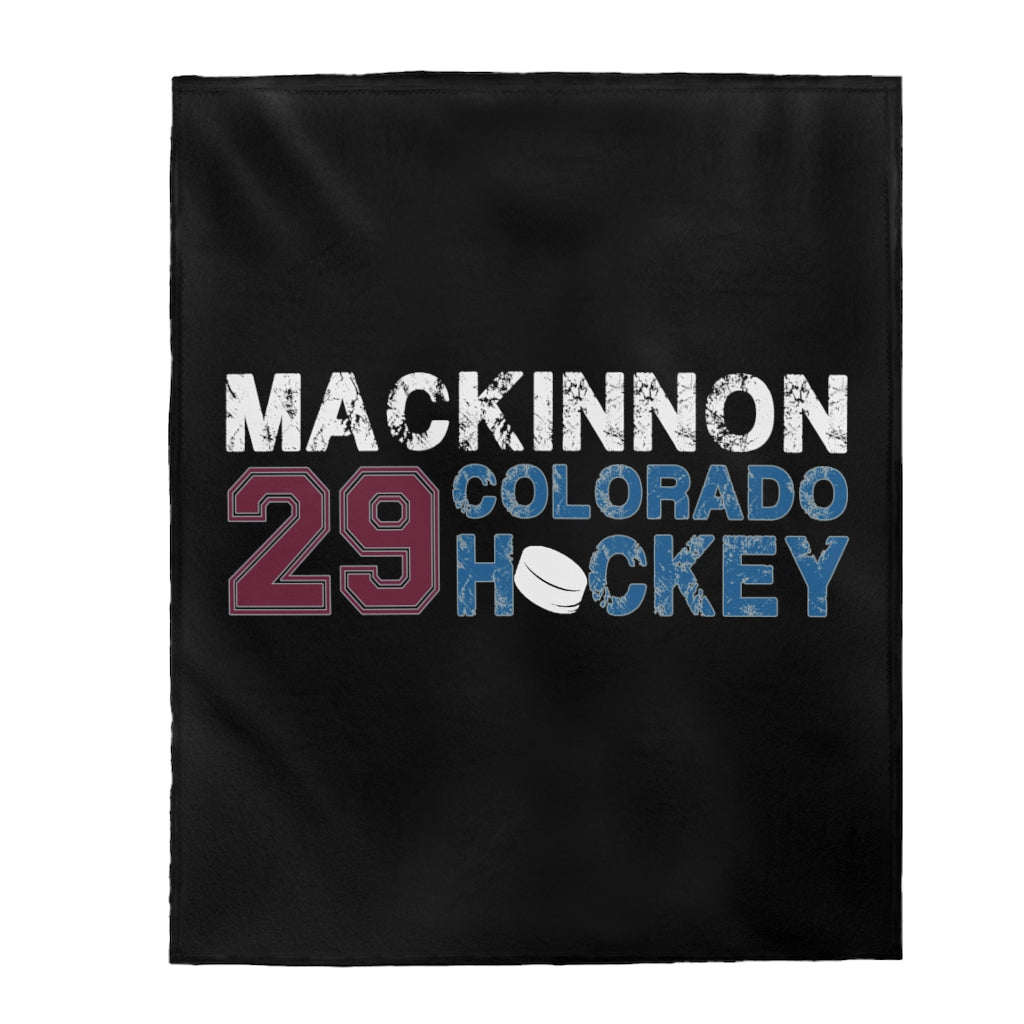 MacKinnon 29 Colorado Hockey Velveteen Plush Blanket