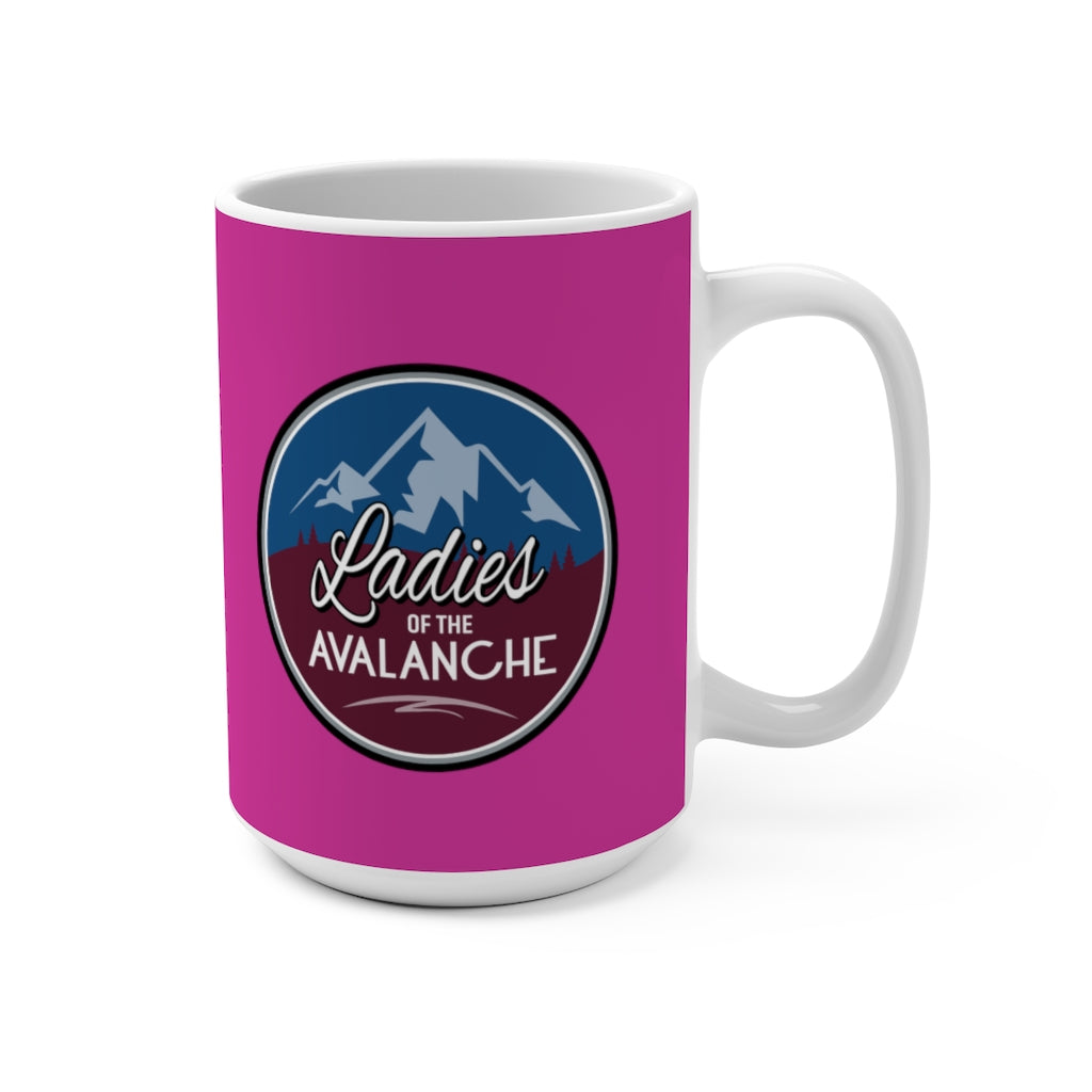 Ladies Of The Avalanche Ceramic Coffee Mug, Pink, 15oz