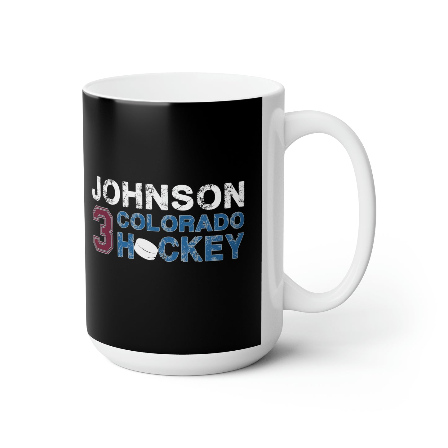 Johnson 3 Colorado Hockey Ceramic Coffee Mug In Black, 15oz