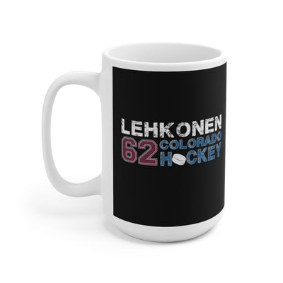 Lehkonen 62 Colorado Hockey Ceramic Coffee Mug In Black, 15oz