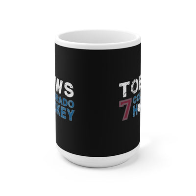 Toews 7 Colorado Hockey Ceramic Coffee Mug In Black, 15oz