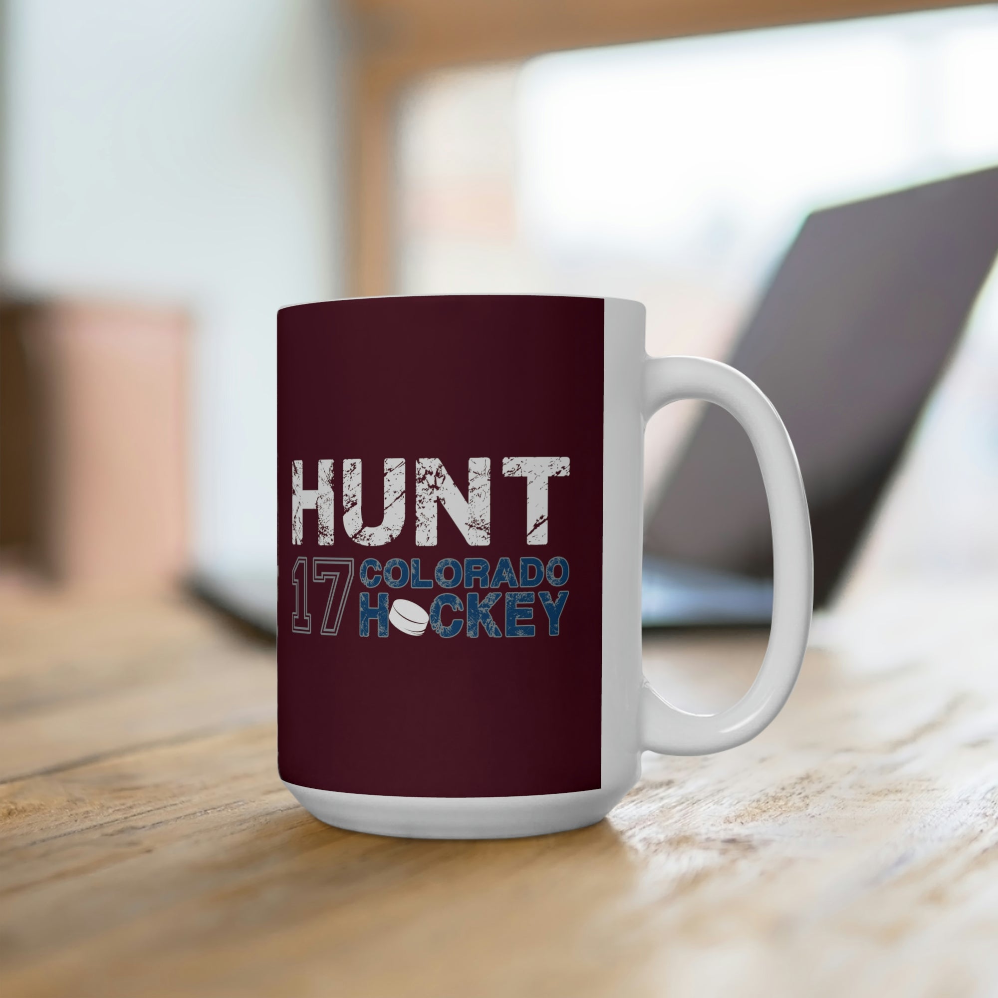 Hunt 17 Colorado Hockey Ceramic Coffee Mug In Burgundy, 15oz