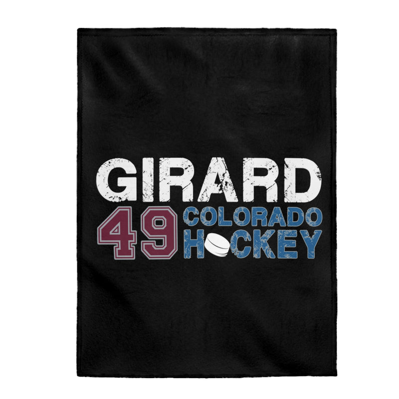 Girard 49 Colorado Hockey Velveteen Plush Blanket