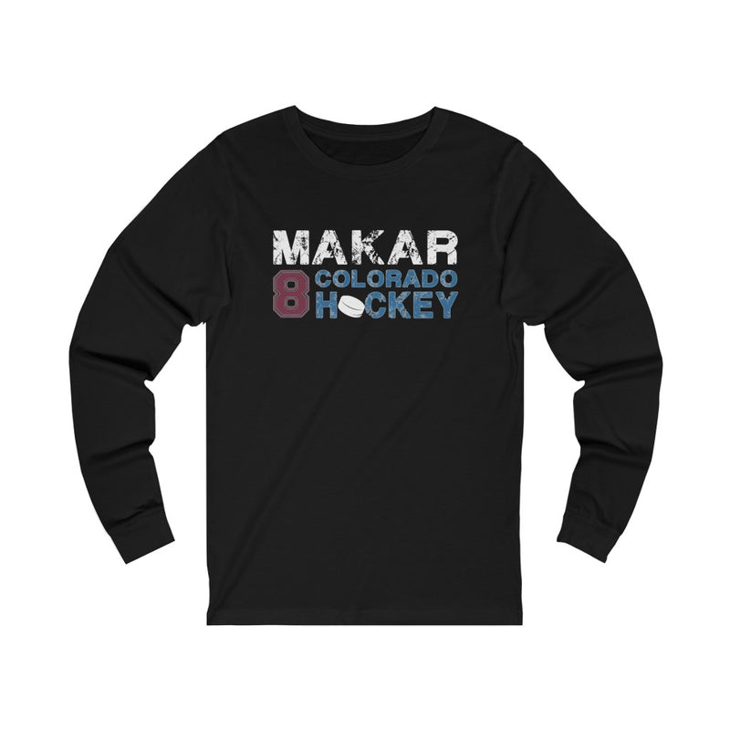 Makar 8 Colorado Hockey Unisex Jersey Long Sleeve Shirt