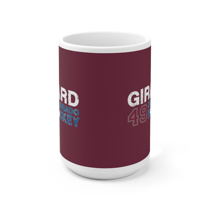 Girard 49 Colorado Hockey Ceramic Coffee Mug In Burgundy, 15oz