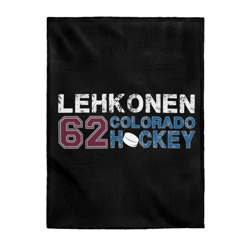 Lehkonen 62 Colorado Hockey Velveteen Plush Blanket