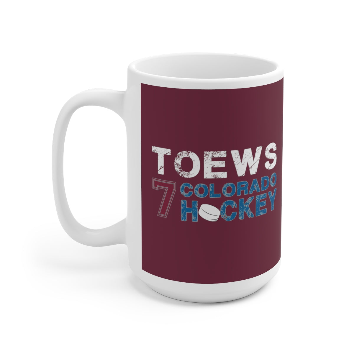 Toews 7 Colorado Hockey Ceramic Coffee Mug In Burgundy, 15oz